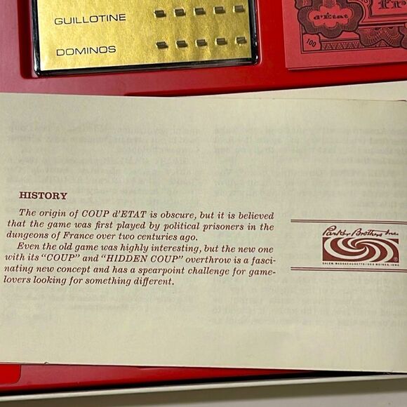 Vintage Coup d’ Etat Game of Cards Parker Brothers Parker Brothers INCOMPLETE - Picture 8 of 16